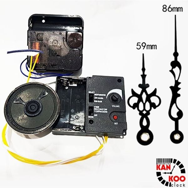  Bộ máy phát nhạc chuông điểm giờ cho đồng hồ treo tường 3 kiểu nhạc- có chế độ nghỉ đêm LOẠI 1 BẢO HÀNH CHÍNH HÃNG 24T 