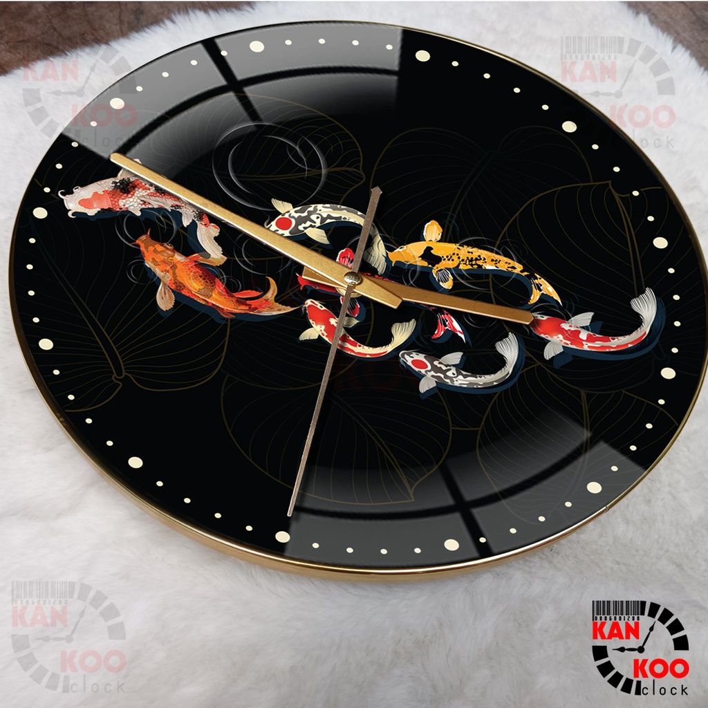  Đồng hồ treo tường tráng gương 3D hình cá KOI KANKOO- 021 bảo hành chính hãng 12 tháng 
