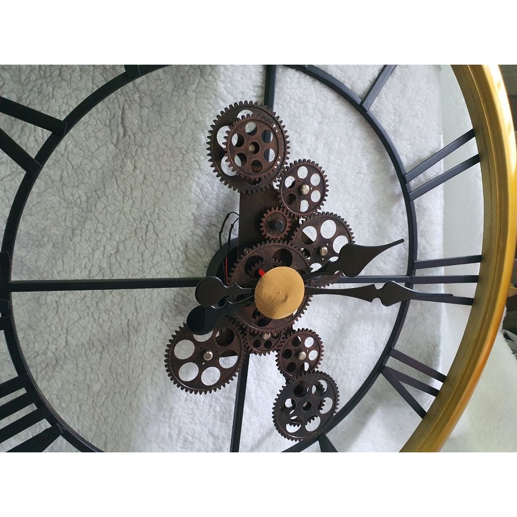  Bộ bánh răng đồng hồ treo tường (Gear Clock) chuyển động liên tục 12 bánh răng chuyển động 