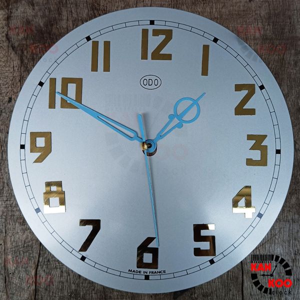  Mặt số nhôm đồng hồ Odo hình tròn- số nổi bằng inox xi vàng- kích thước 19.8cm Kankoo Clock 