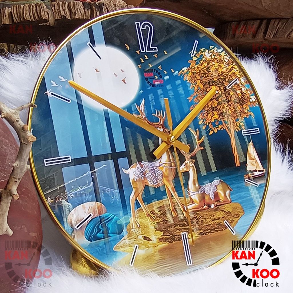  Đồng hồ treo tường tráng gương KANKOO- 010 bảo hành chính hãng 12 tháng 