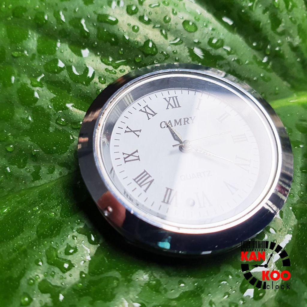  Mặt gắn đồng hồ để bàn Camry đường kính 3.7cm màu bạch kim 
