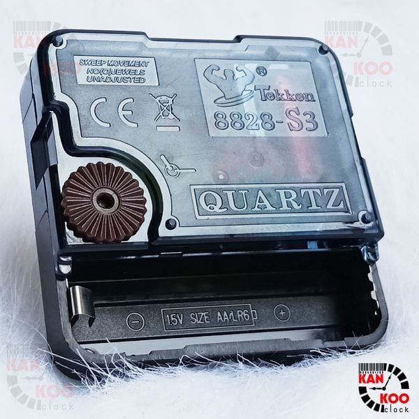  Máy đồng hồ treo tường kim trôi hiệu TEKKEN XỊN mã 8828-S3 cốt 22mm (trục đồng 15mm) bảo hành 02 năm 