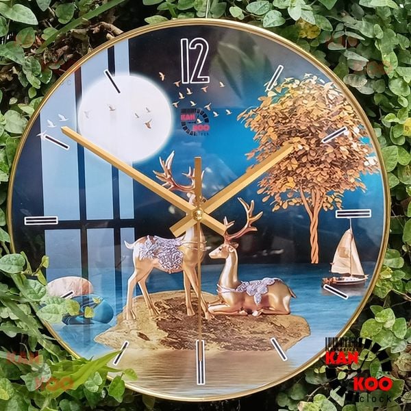  Đồng hồ treo tường tráng gương KANKOO- 010 bảo hành chính hãng 12 tháng 