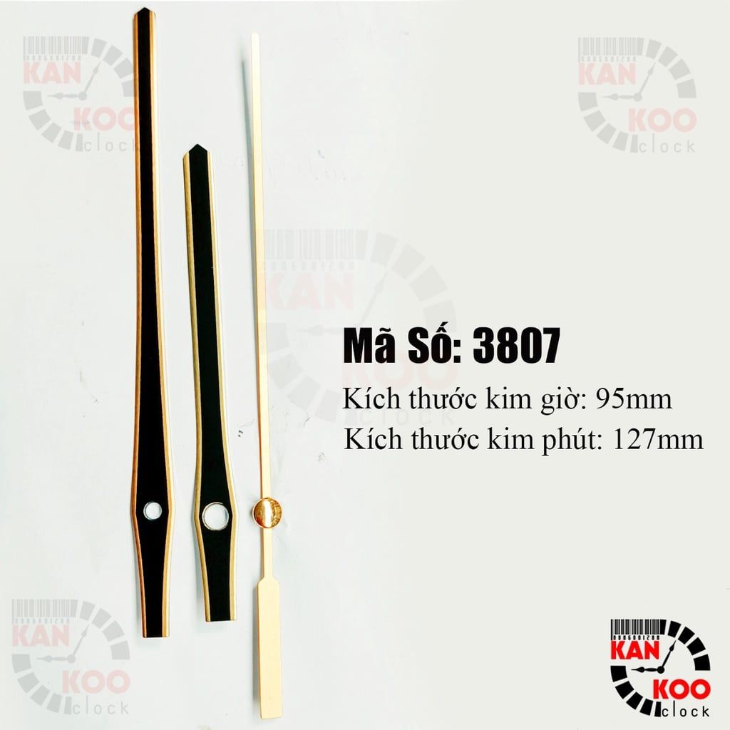  Kim đồng hồ treo tường Kankoo Clock mã số 3807 màu vàng- đen kết hợp 