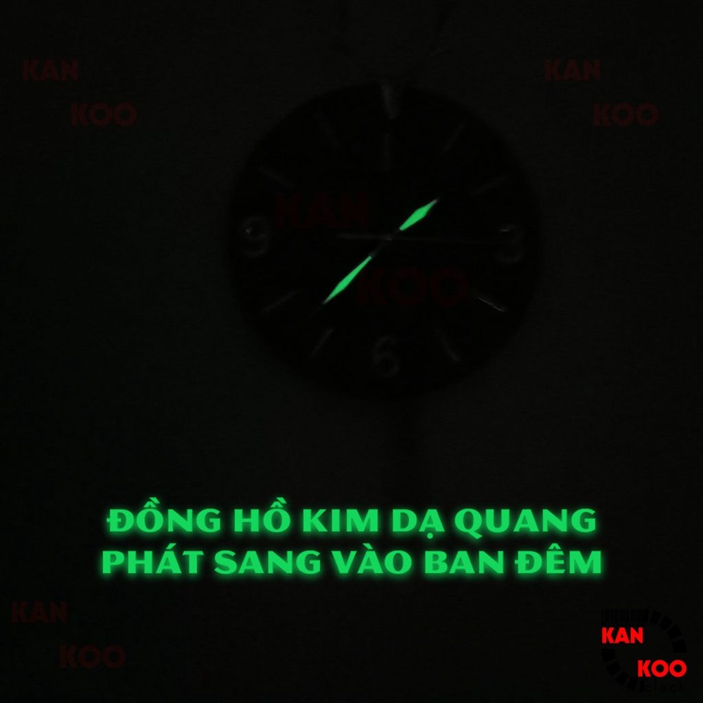  Đồng Hồ Treo Tường Nghệ Thuật KIM TRÔI Quả Lắc -Hình Đầu Hươu (Nai) kim dạ quang phát sáng vào bam đêm 