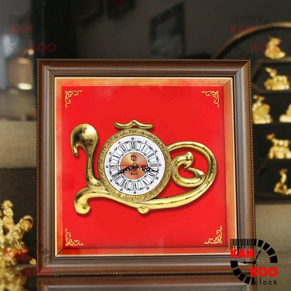  Đồng hồ treo tường- để bàn hình chữ LỘC xi vàng BẢO HÀNH 2 năm 