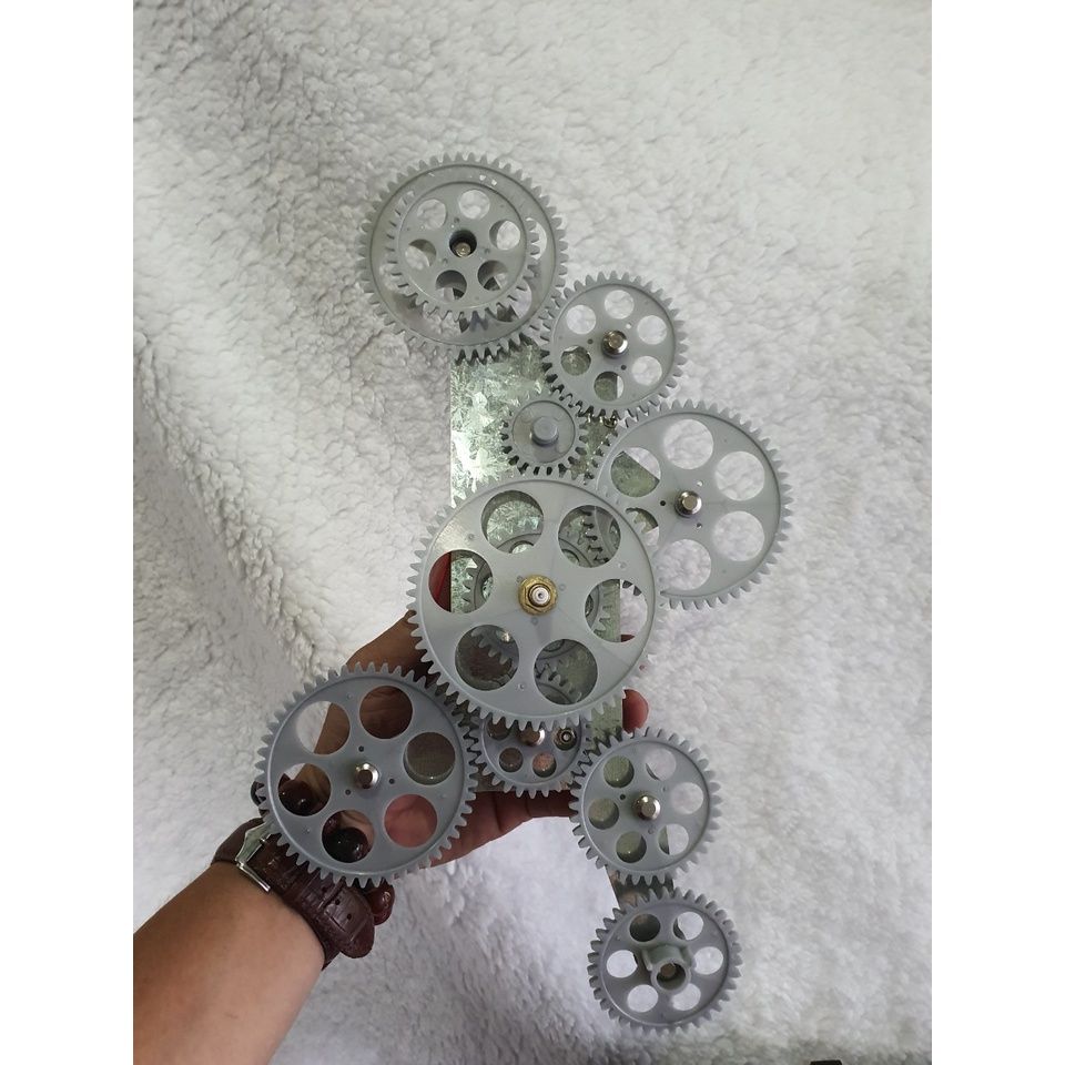 Bộ bánh răng đồng hồ treo tường (Gear Clock) chuyển động liên tục 12 bánh răng chuyển động 