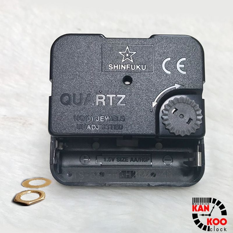  Máy đồng hồ treo tường kim trôi Nhật Bản chính hãng hiệu Shinfuku cốt dài 18 (trục vặn ốc 11mm)-bảo hành 5 năm 