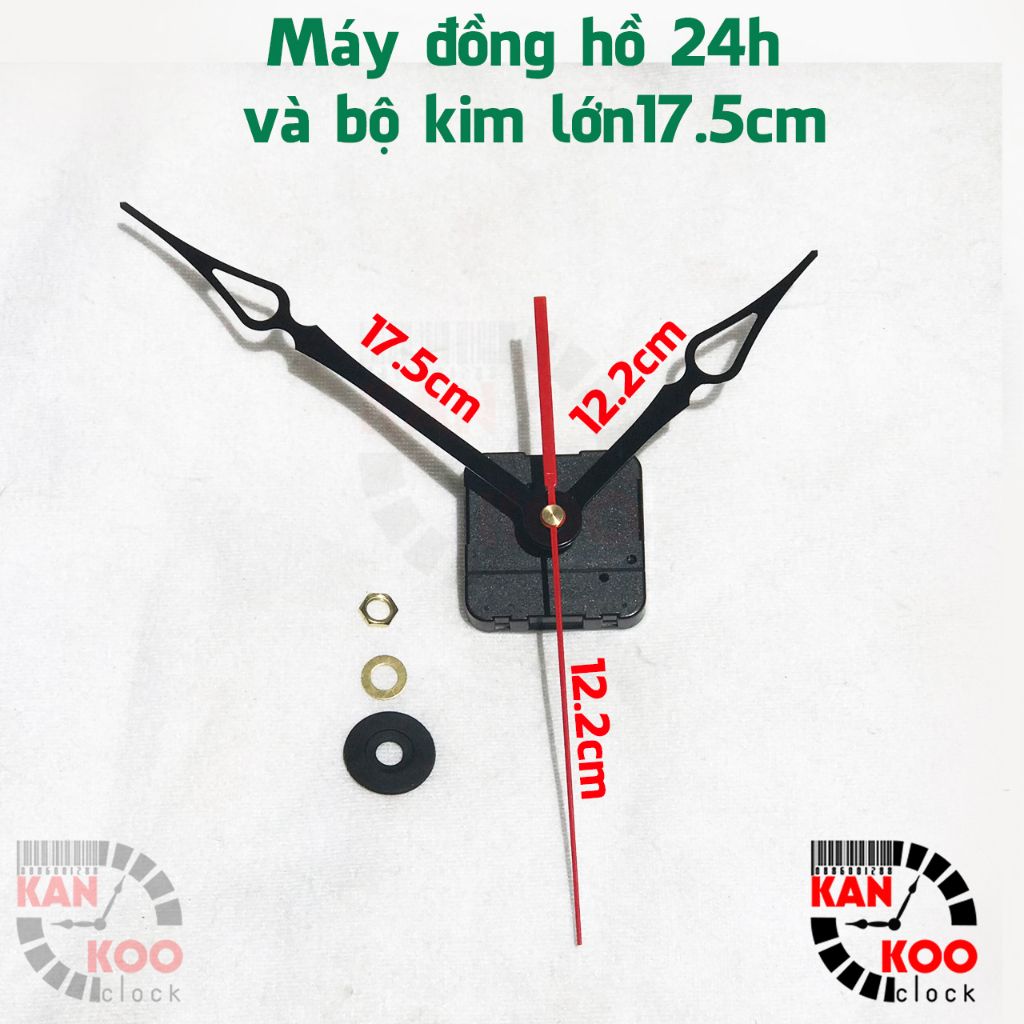  Máy đồng hồ treo tường HR1688-24H độc, lạ chạy 1 vòng 24h (không giống các loại máy thông thường 1 vòng chạy 12h) 