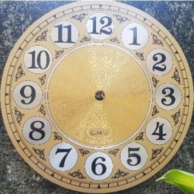  Mặt số nhôm đồng hồ treo tường loại dày, kiểu số học trò đường kính 26cm 