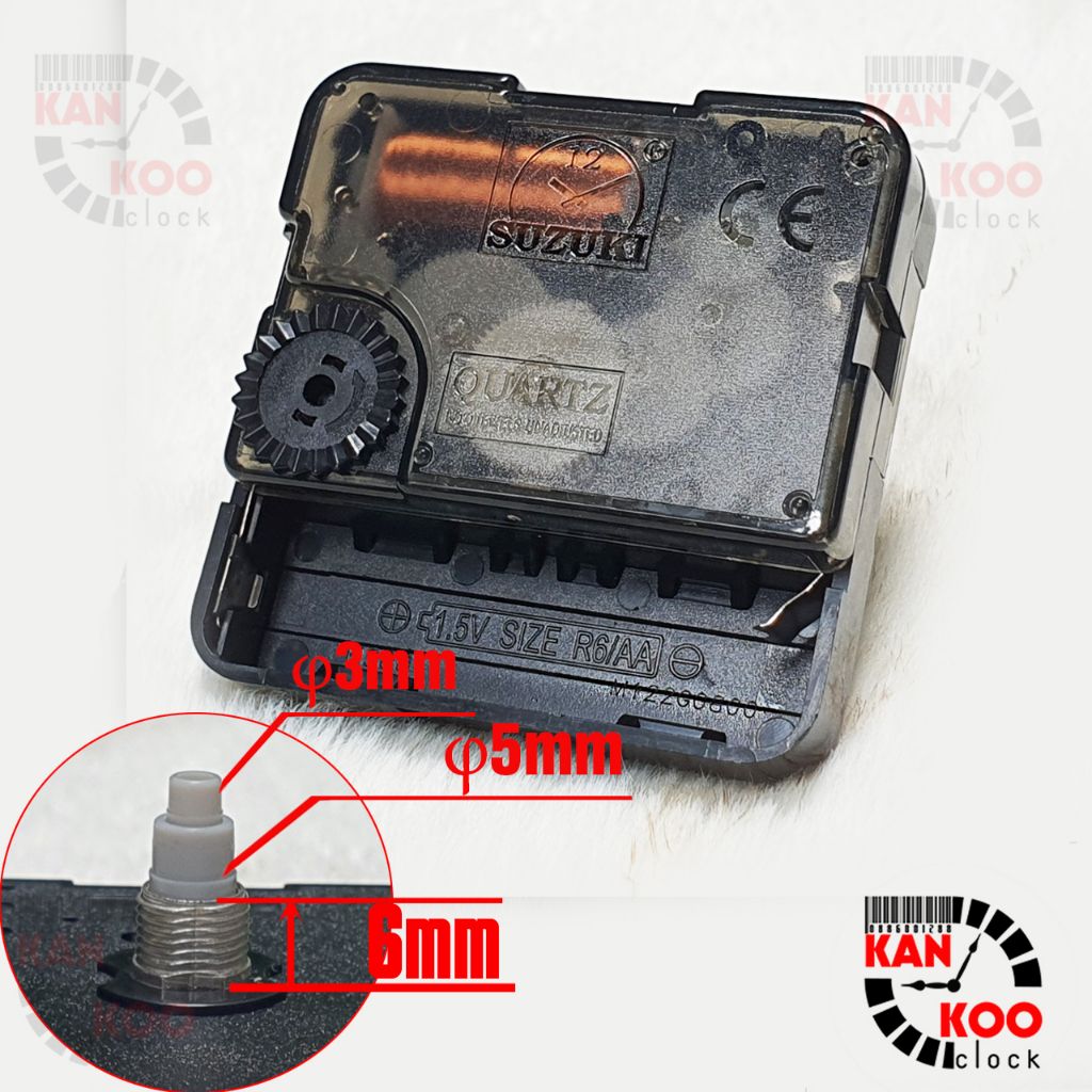  Máy đồng hồ treo tường KIM TRÔI NHẬT XỊN hiệu SUZUKI bánh xe ĐEN 