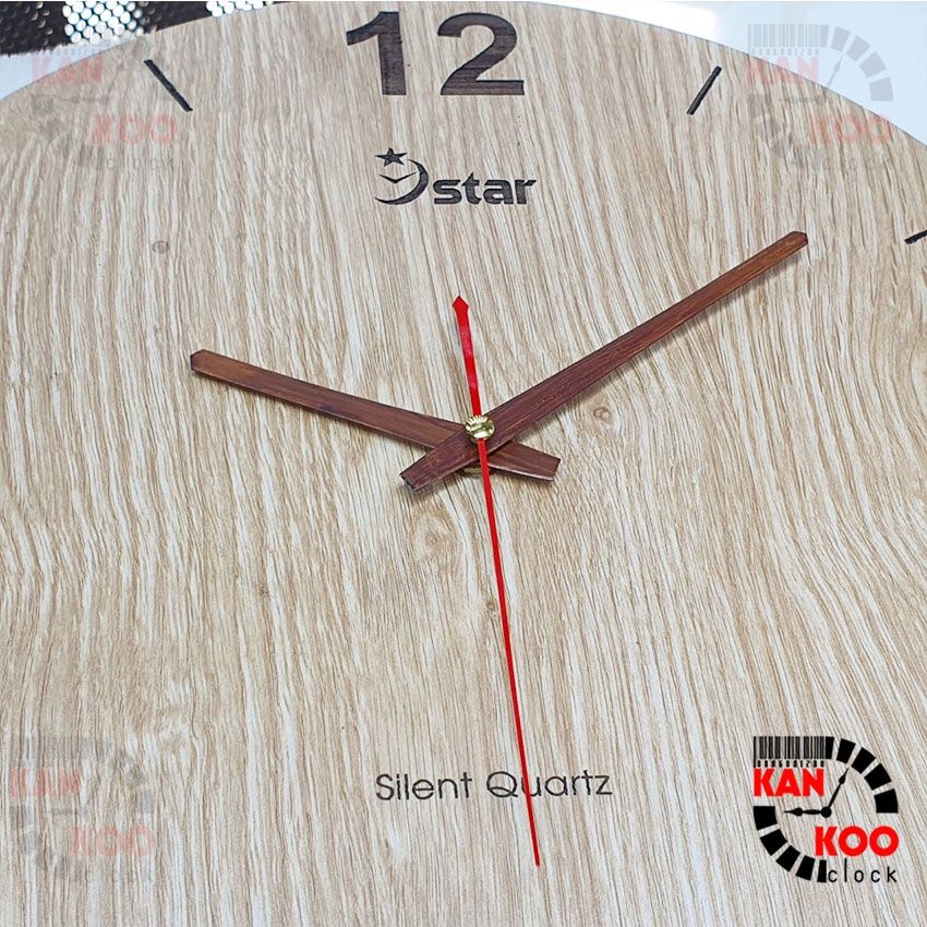  Kim đồng hồ treo tường cao cấp vân gỗ- mã số KG-1504 phù hợp mặt đồng hồ 25cm đến 35cm 