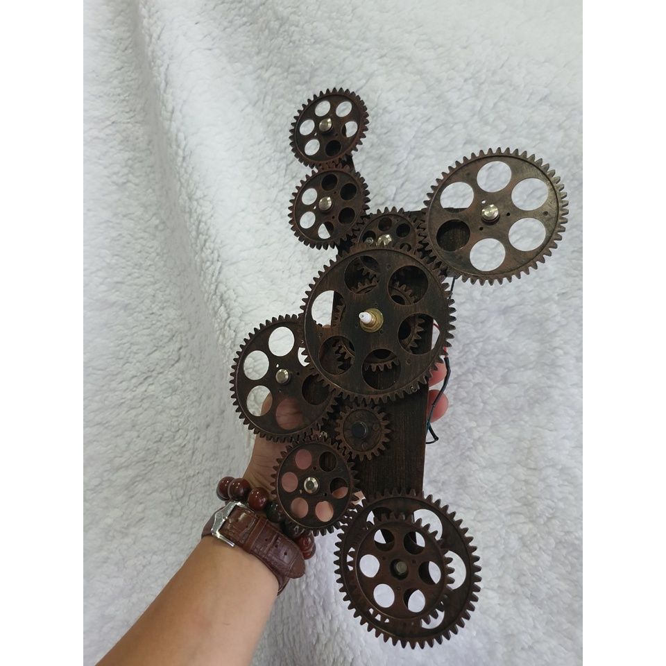  Bộ bánh răng đồng hồ treo tường (Gear Clock) chuyển động liên tục 12 bánh răng chuyển động 