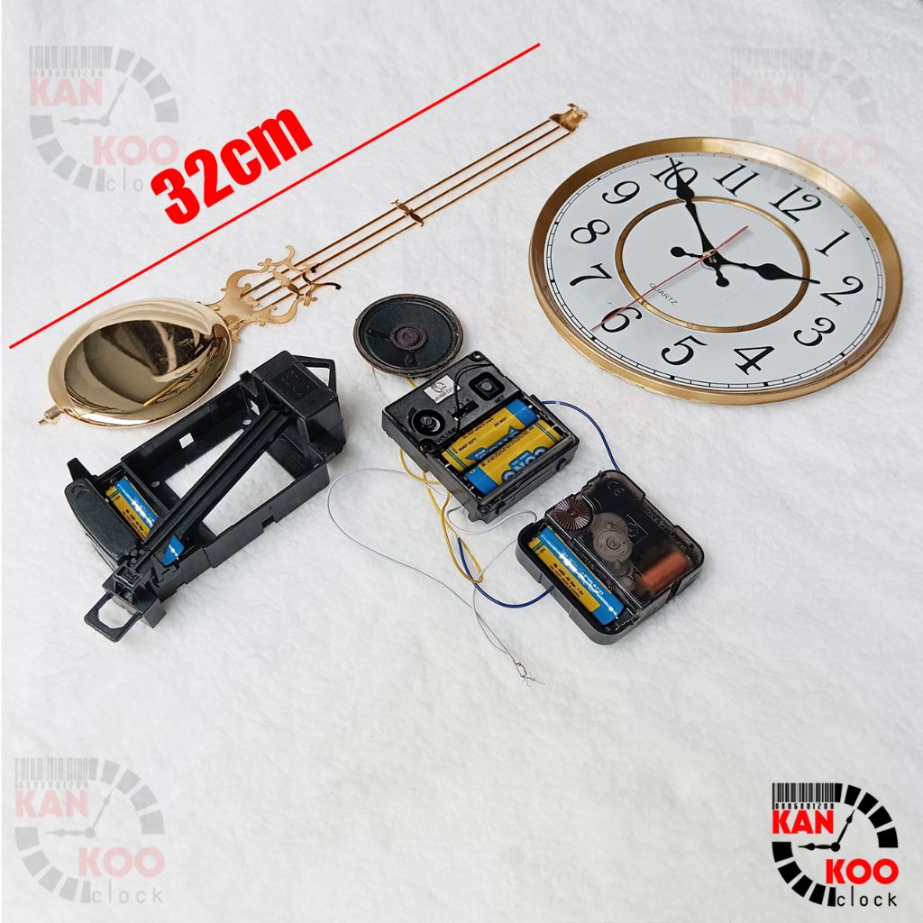  [COMBO 06] 7 món linh kiện lắp đồng hồ treo tường, đồng hồ gỗ lũa, DIY 