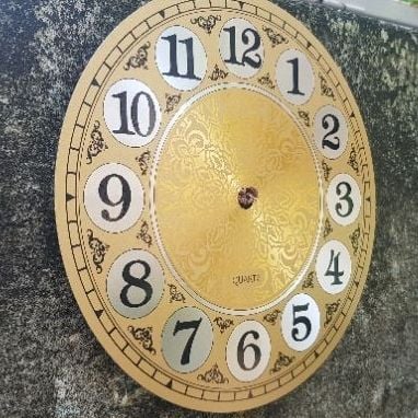  Mặt số nhôm đồng hồ treo tường loại dày, kiểu số học trò đường kính 26cm 