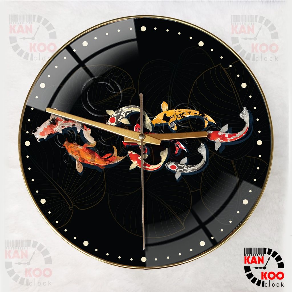  Đồng hồ treo tường tráng gương 3D hình cá KOI KANKOO- 021 bảo hành chính hãng 12 tháng 