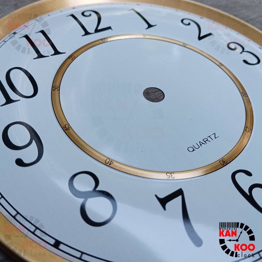  Mặt số đồng hồ treo tường nhôm màu trắng, dập nổi kiểu số HỌC TRÒ 18cm 