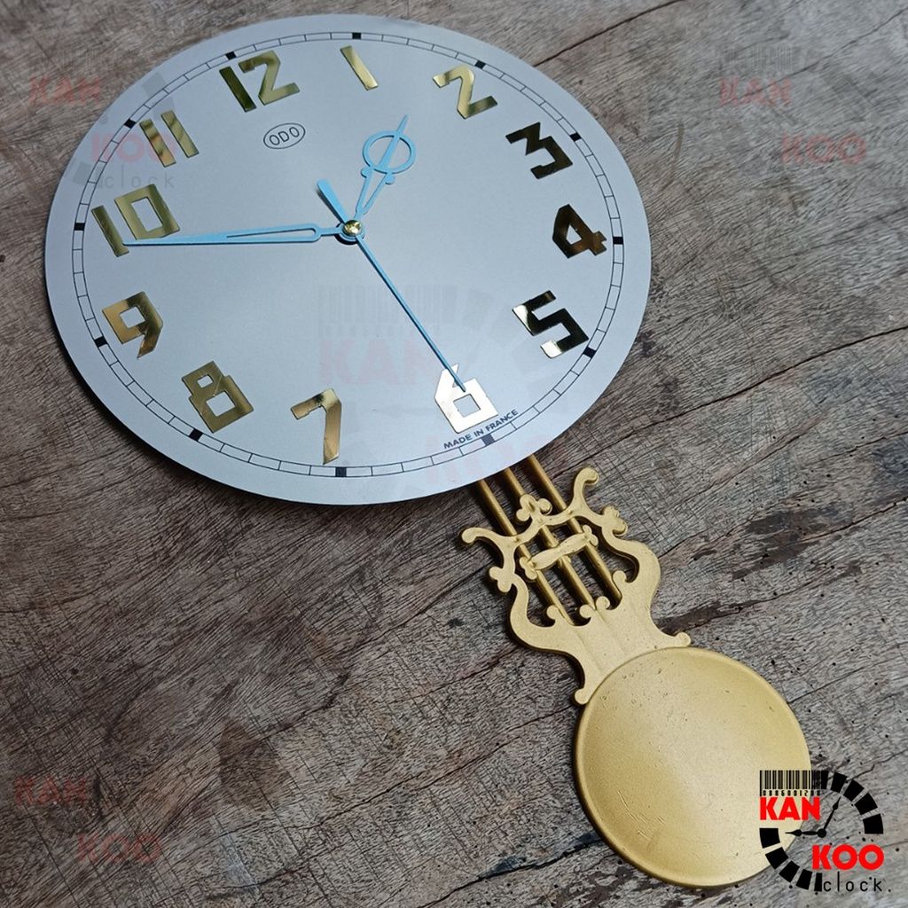  Mặt số nhôm đồng hồ Odo hình tròn- số nổi bằng inox xi vàng- kích thước 19.8cm Kankoo Clock 