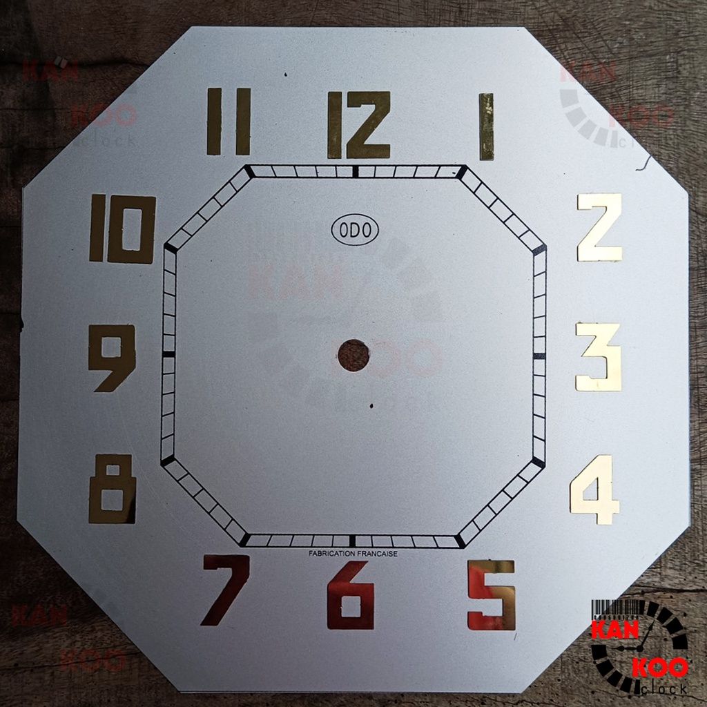  Mặt số nhôm đồng hồ Odo, mặt bát giác ĐỨNG Kankoo Clock kích thước 21.1cm 