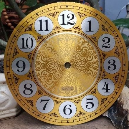  Mặt số nhôm đồng hồ treo tường loại dày, kiểu số học trò đường kính 26cm 