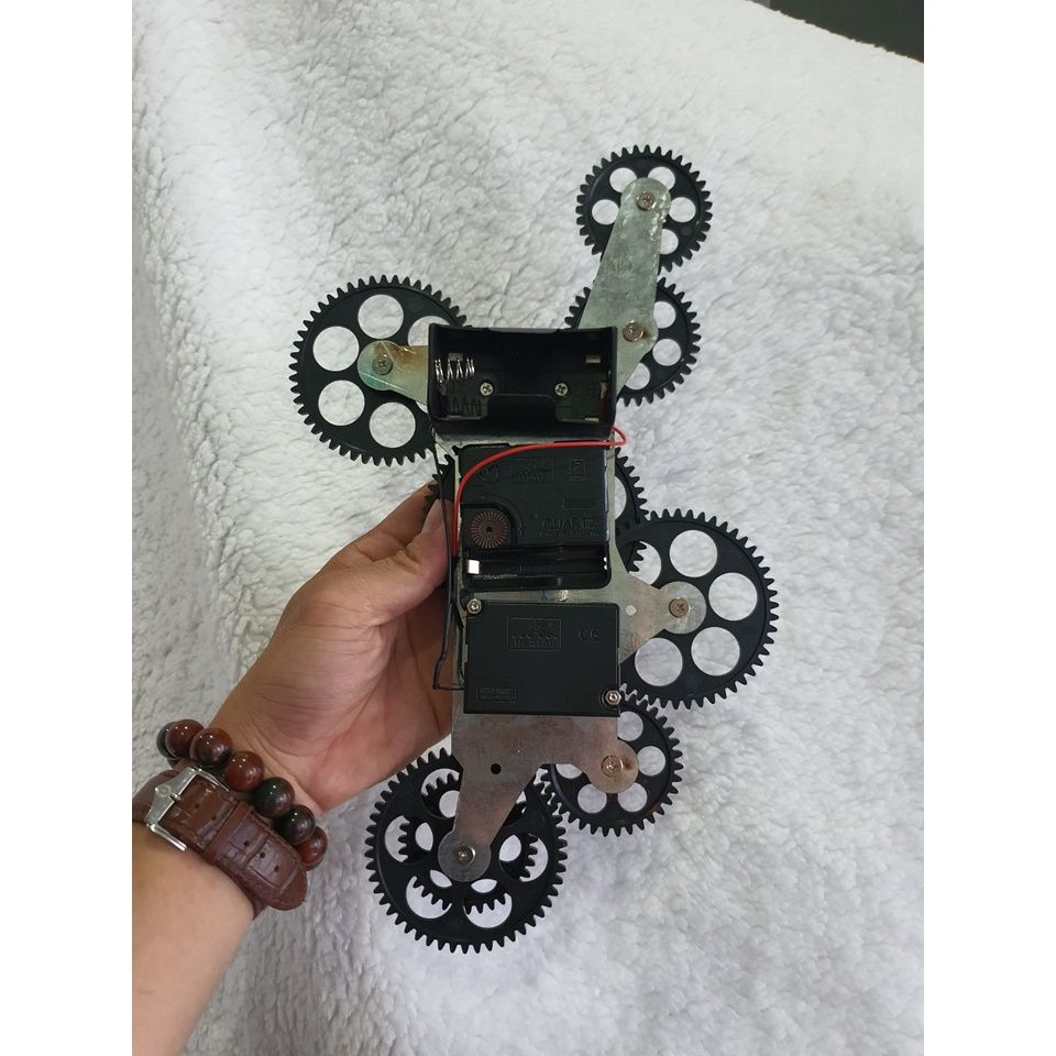  Bộ bánh răng đồng hồ treo tường (Gear Clock) chuyển động liên tục 12 bánh răng chuyển động 