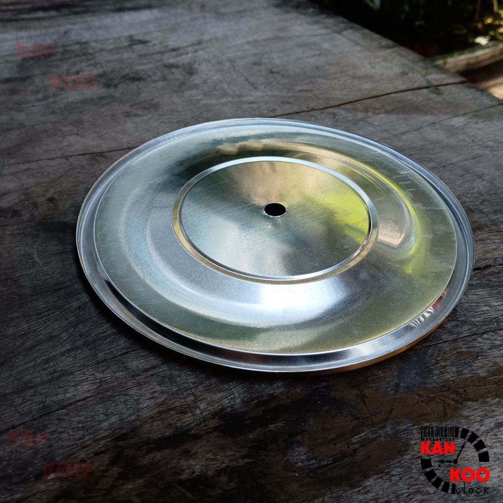  Mặt số đồng hồ treo tường nhôm màu trắng, dập nổi kiểu số HỌC TRÒ 18cm 