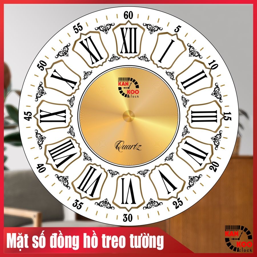  Đồng hồ treo tường- để bàn hình chữ LỘC xi vàng BẢO HÀNH 2 năm 
