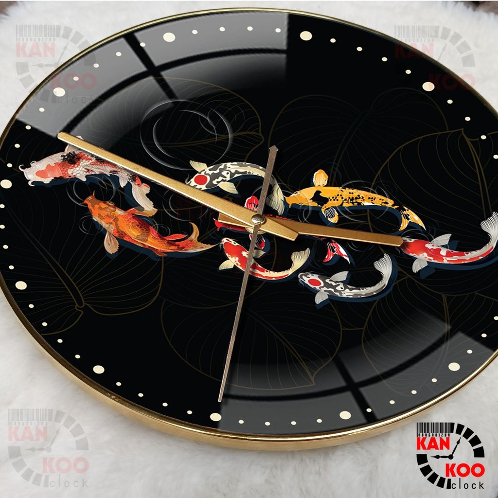  Đồng hồ treo tường tráng gương 3D hình cá KOI KANKOO- 021 bảo hành chính hãng 12 tháng 