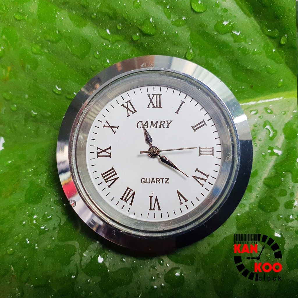  Mặt gắn đồng hồ để bàn Camry đường kính 3.7cm màu bạch kim 