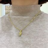  Bộ Trang Sức Vàng Bà Hồ Ly Đá Moissanite Xanh (Không Kén Mệnh) 