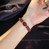  Vòng Dây Cáp Thạch Anh Tóc Đỏ Mix Lu Thống, Cỏ Bốn Lá Và Ngũ Điếu (Thổ, Hỏa) 