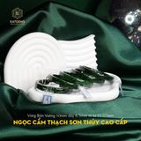  Vòng Khối Ngọc Cẩm Thạch Sơn Thuỷ (Type B) Vip Bản Vuông 10li Dày 6.5li Ni 51mm đến 57mm  - Không Kén Mệnh 
