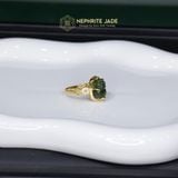  Nhẫn Kim Ngọc Đại Phát Mặt Tỳ Hưu Ngọc Bích Canada 10x9x6ly Vàng Trang Sức VIP (Không Kén Mệnh) 