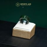  Nhẫn Khối Ngọc Bích Canada VVIP Bản Vuông Cho Nam 10ly (Không Kén Mệnh) 