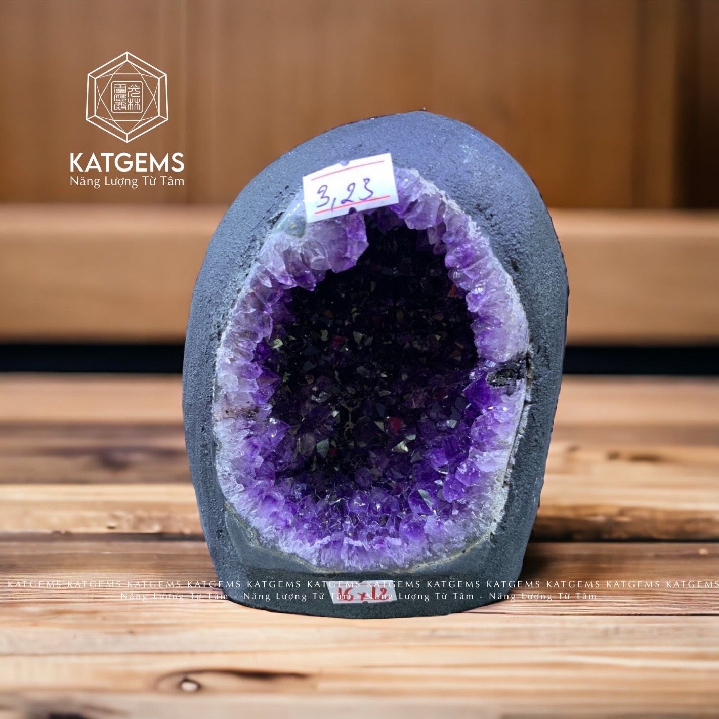  Hốc Thạch Anh Tím Đặt Bàn 16*12 (Hoả, Thổ) 