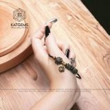  Vòng Dây Cáp Thạch Anh Tóc Ngũ Điếu Mix Cỏ Bốn Lá Và Túi Tiền Kim Bảo Các Màu Cho Các Mệnh 