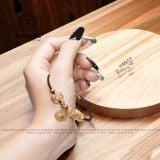  Vòng Dây Cáp Thạch Anh Tóc Ngũ Điếu Mix Cỏ Bốn Lá Và Túi Tiền Kim Bảo Các Màu Cho Các Mệnh 