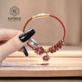 Vòng Dây Cáp Thạch Anh Tóc Ngũ Điếu Mix Cỏ Bốn Lá Và Túi Tiền Kim Bảo Các Màu Cho Các Mệnh 