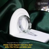  Vòng Khối Ngọc Cẩm Thạch Vân Hoa Bay Cao Cấp Điểm Tím Tử Lan Độc Bản Bản Hẹ 15x8,5 Ni 53,6mm(Không Kén Mệnh) 473386 
