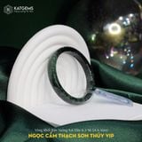  Vòng Khối Ngọc Cẩm Thạch Sơn Thủy (Type B) VIP Bản Vuông 9.6 Dày 6.3 Ni 54.6mm (Không Kén Mệnh) 