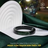  Vòng Khối Ngọc Cẩm Thạch Sơn Thủy (Type B) VIP Bản Vuông 10 Dày 6.5 Ni 53.6mm (Không Kén Mệnh) 