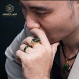  Nhẫn Nam Đại Hoàng Bảo Lộc Vàng Trang Sức Viên Chủ Ngọc Bích Canada (Không Kén Mệnh) 