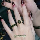  Nhẫn Túi Tiền Kim Bảo Ngọc Bích Canada KT: 10x9x4ly Vàng Trang Sức( Không kén mệnh ) 