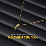 Mặt Dây Chuyền Hồ Thiên Cửu Vận Ngọc Bích Canada Cao Cấp KT: 10x16x4,5mm (Không Kén Mệnh) 