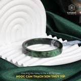  Vòng Khối Ngọc Cẩm Thạch Sơn Thủy (Type B) VIP Bản Vuông 10 Dày 6 Ni 53.3mm (Không Kén Mệnh) 