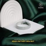  Vòng Khối Ngọc Phỉ Thúy Hoa Bay Bản Vuông 12 Dày 3 Ni 53.6mm (Không Kén Mệnh) 