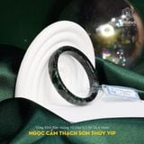  Vòng Khối Ngọc Cẩm Thạch Sơn Thủy (Type B) VIP Bản Vuông 10 Dày 6.5 Ni 54.6mm (Không Kén Mệnh) 