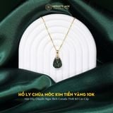  Mặt Dây Chuyền Hồ Ly Chúa Ngọc Bích Canada Cao Cấp Móc Kim Tiền Vàng 10k ( Không Kén Mệnh ) 