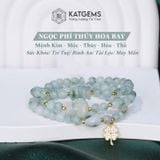  Vòng Chuỗi Ngọc Phỉ Thúy Hoa Bay 5.8li Mix Ngũ Điếu, Lu Thống, Hồ Ly Và Cỏ Bốn Lá Vàng Trang Sức (Không Kén Mệnh) 1-127020 